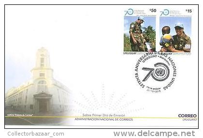 ONU UN Blue Helmet Military War Woman Soldier  Child URUGUAY FDC Cover  2015 - Other & Unclassified