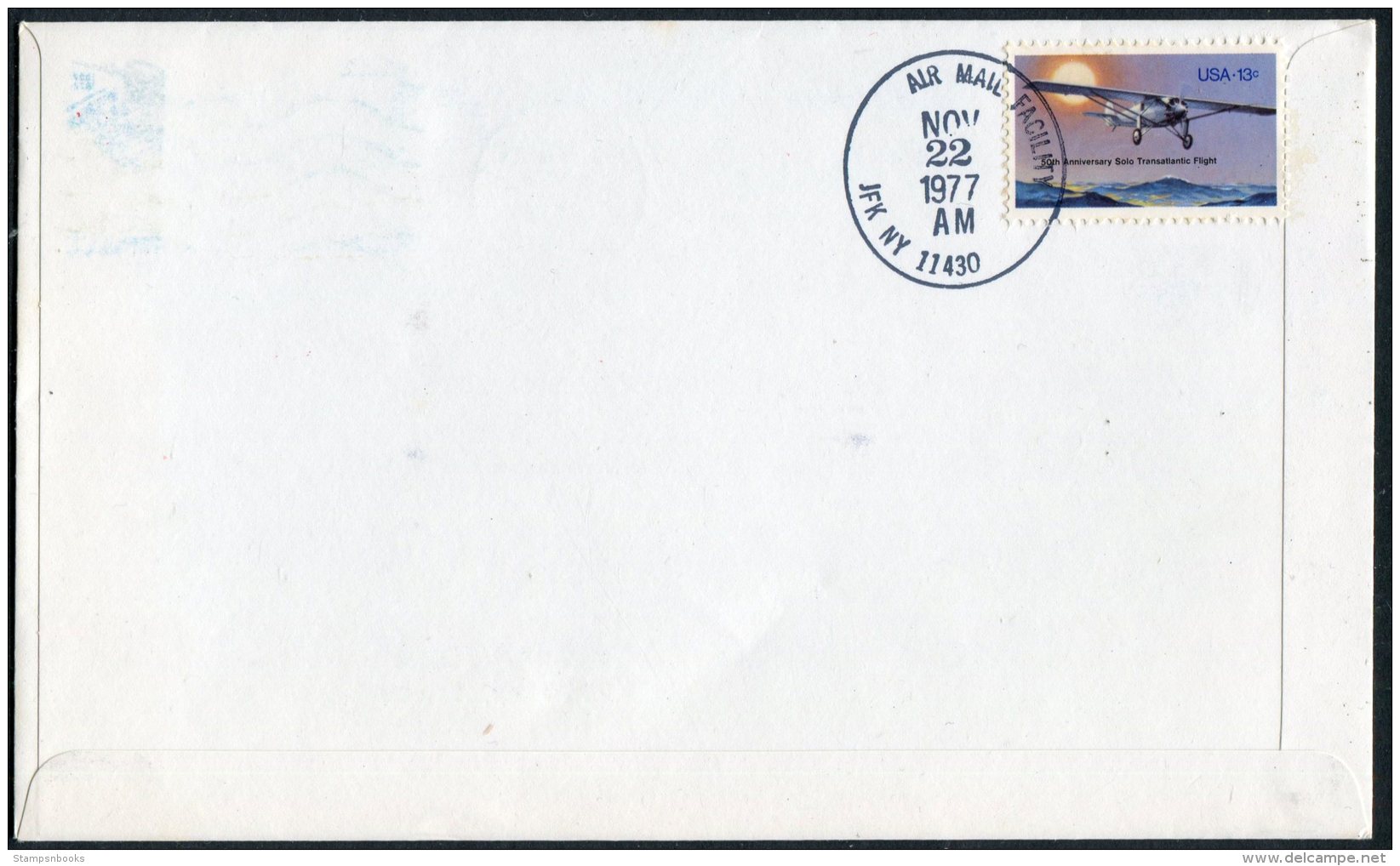 1977 France / USA Paris - New York Concorde Air France Cover. US Stamps On Reverse - Concorde