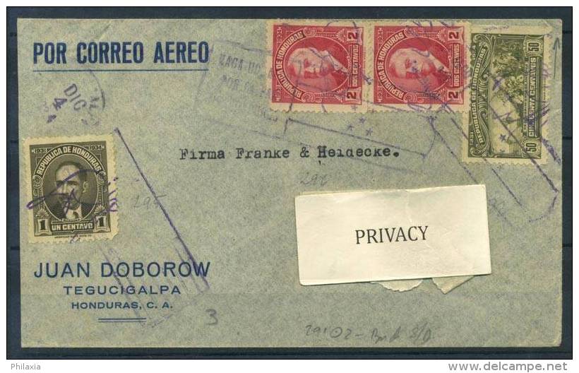 #17-02-05992 - Honduras - 1934 - Mi. - - COV - QUALITY:100% - Correo Aereo Juan Doborow Tegucigalpa - Honduras