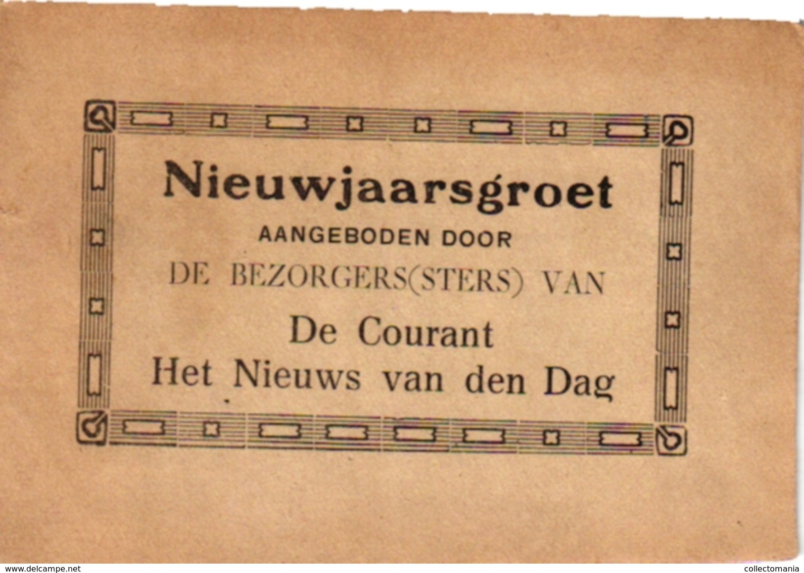 7 Carte De Visite Trade Card Chromo Nieuwjaarsgroet De Courant Weekblad De Aanwijzer Morgenblad 1885 Dagblad Weekblad - Andere & Zonder Classificatie