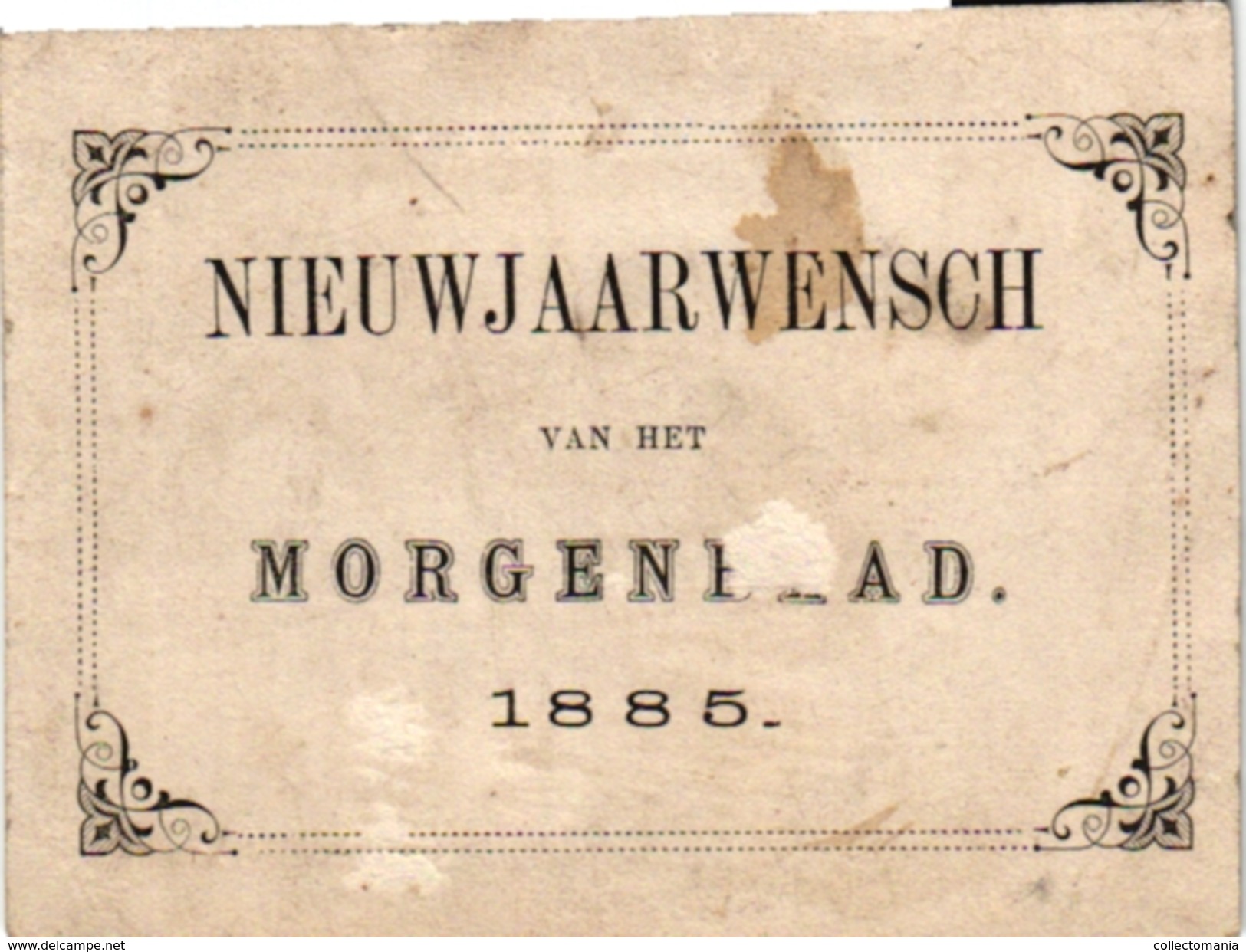 7 Carte De Visite Trade Card Chromo Nieuwjaarsgroet De Courant Weekblad De Aanwijzer Morgenblad 1885 Dagblad Weekblad - Andere & Zonder Classificatie