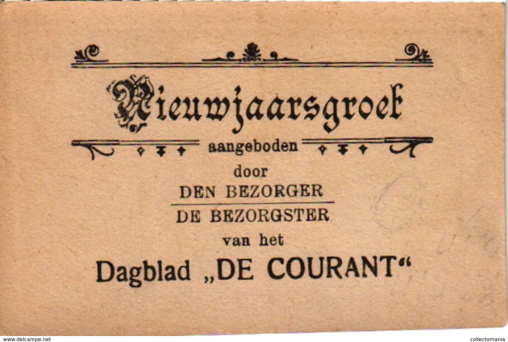 7 Carte De Visite Trade Card Chromo Nieuwjaarsgroet De Courant Weekblad De Aanwijzer Morgenblad 1885 Dagblad Weekblad - Andere & Zonder Classificatie