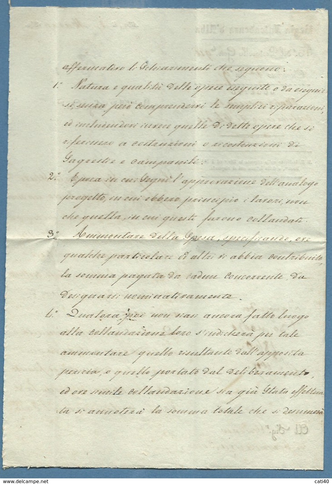 REGIA INTENDENZA D'ALBA LETTERA DA ALBA  CIRCA LA COSTRUZIONE DI CHIESE....A SOMMARIVA BOSCO IL 27/3/1840 - 1. ...-1850 Prefilatelia