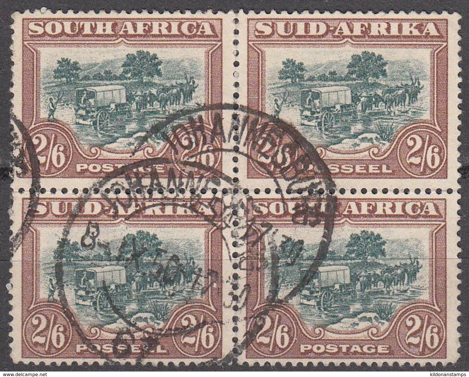 South Africa 1933-54 Cancelled, Block Of 4, Sc# 63 - Used Stamps