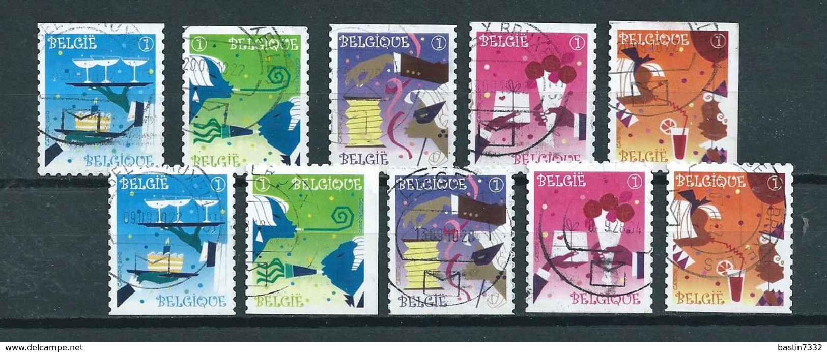 2010 Belgium Complete Set Festival Booklet Stamps Used/gebruikt/oblitere - Gebruikt