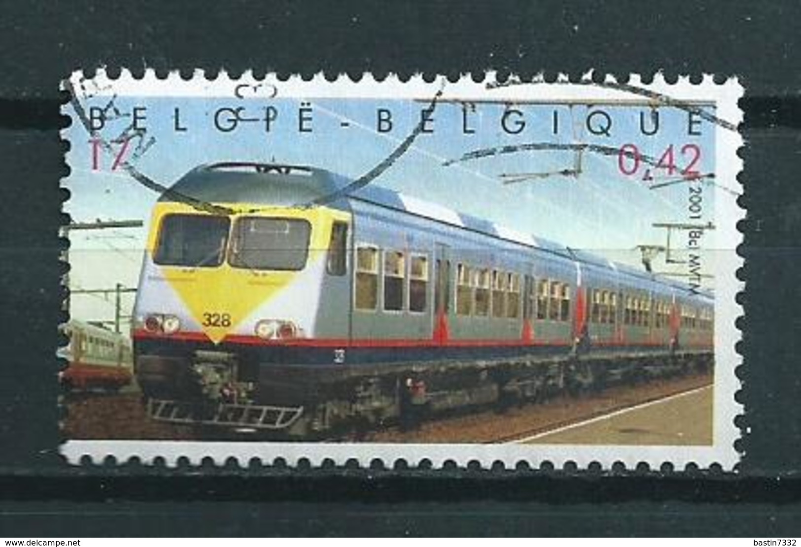 2001 Belgium Trains,treinen,railways Used/gebruikt/oblitere - Gebruikt