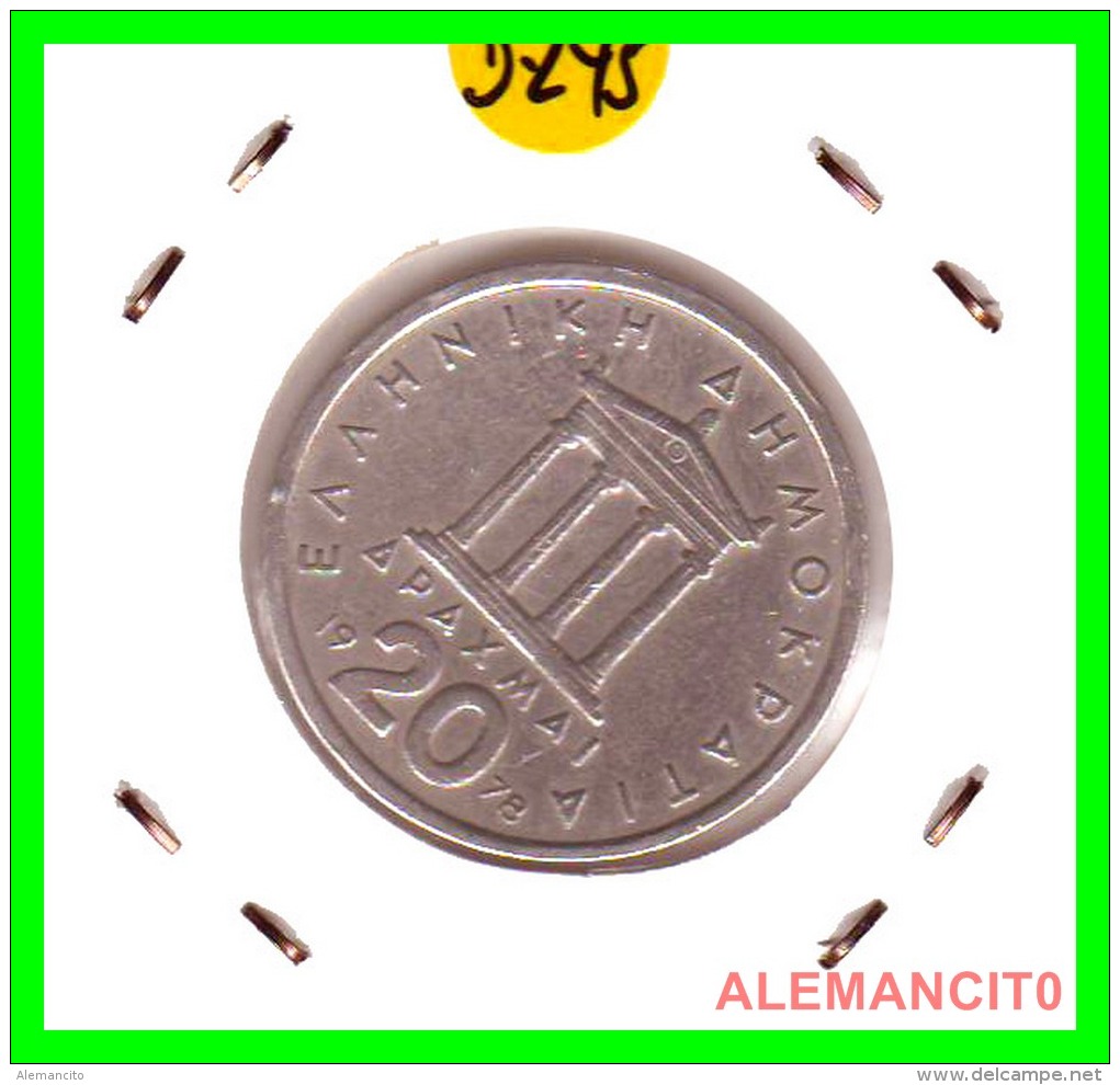 GRECIA  -  GREECE  -  MONEDA DE  20 DRACHMAI   - AÑO 1980    Copper-Nickel,  29 Mm - Grecia