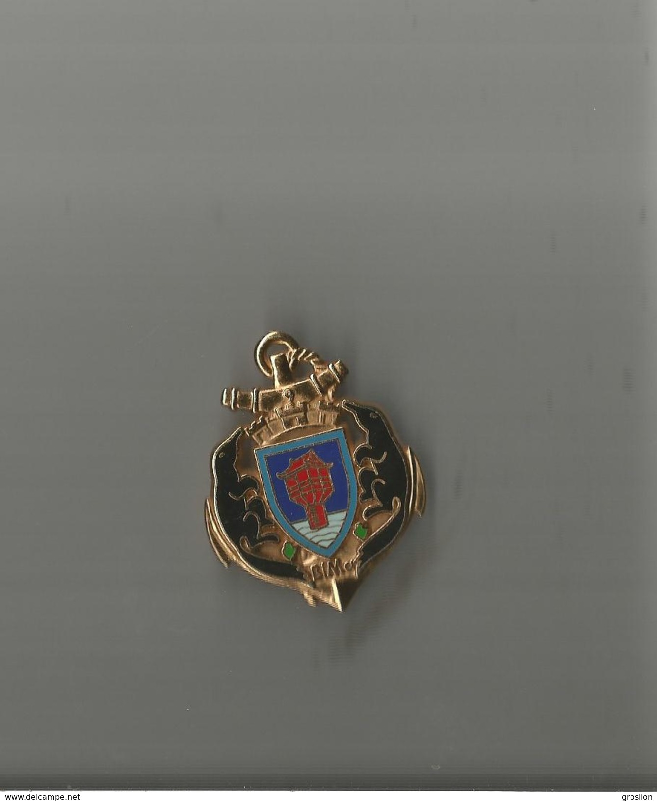 INSIGNE MILITAIRE DU 9 EME BATAILLON D'INFANTERIE DE MARINE (TROUPES COLONIALES. MARINE) - Marine