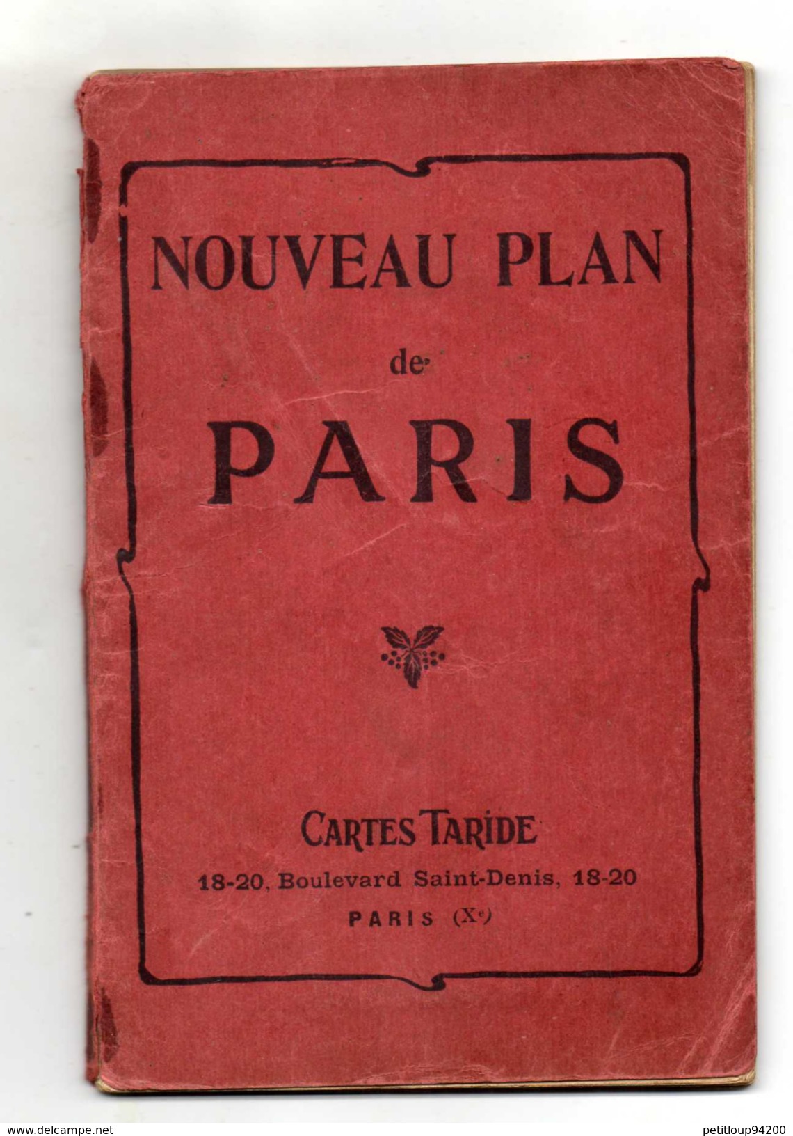 NOUVEAU PLAN DE PARIS  Cartes Taride  ANNEE 1923 - Europe