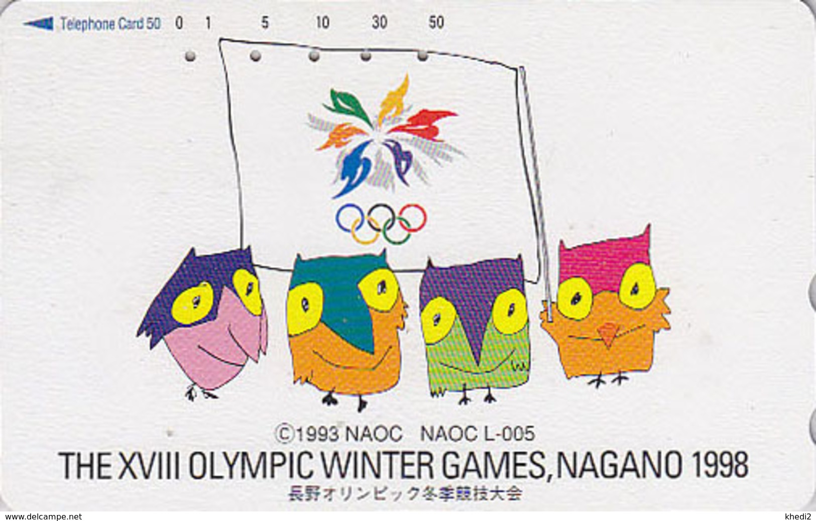 TC JAPON / 271-03048 - ANIMAL OISEAU HIBOU Jeux Olympiques NAGANO - OWL BIRD OLYMPIC GAMES JAPAN Free PC - 3920 - Juegos Olímpicos