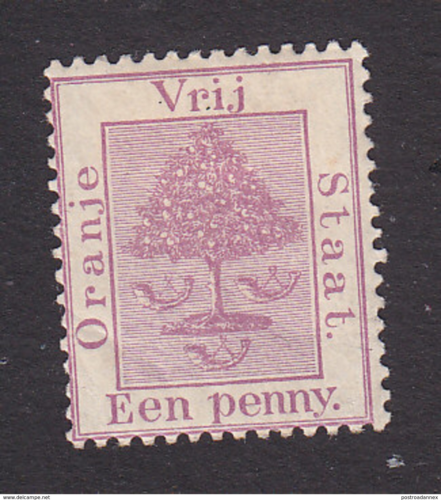 Orange River Colony, Scott #4, Mint Hinged, Orange Tree, Issued 1868 - Stato Libero Dell'Orange (1868-1909)