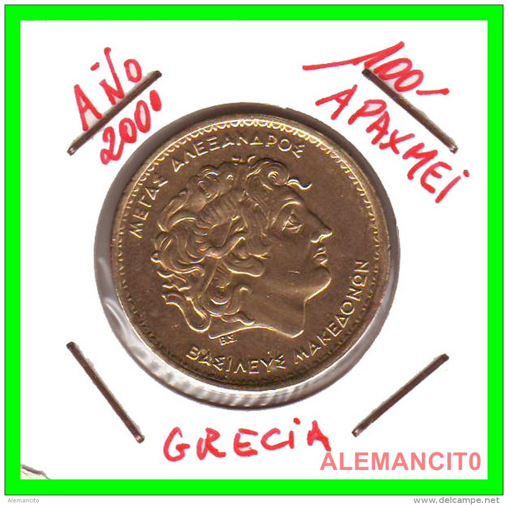 GRACIA  -  GREECE -  MONEDA DE  100  DRACHMES - AÑO 2000  -  Aluminum-Bronze, 29.5 Mm - Grecia