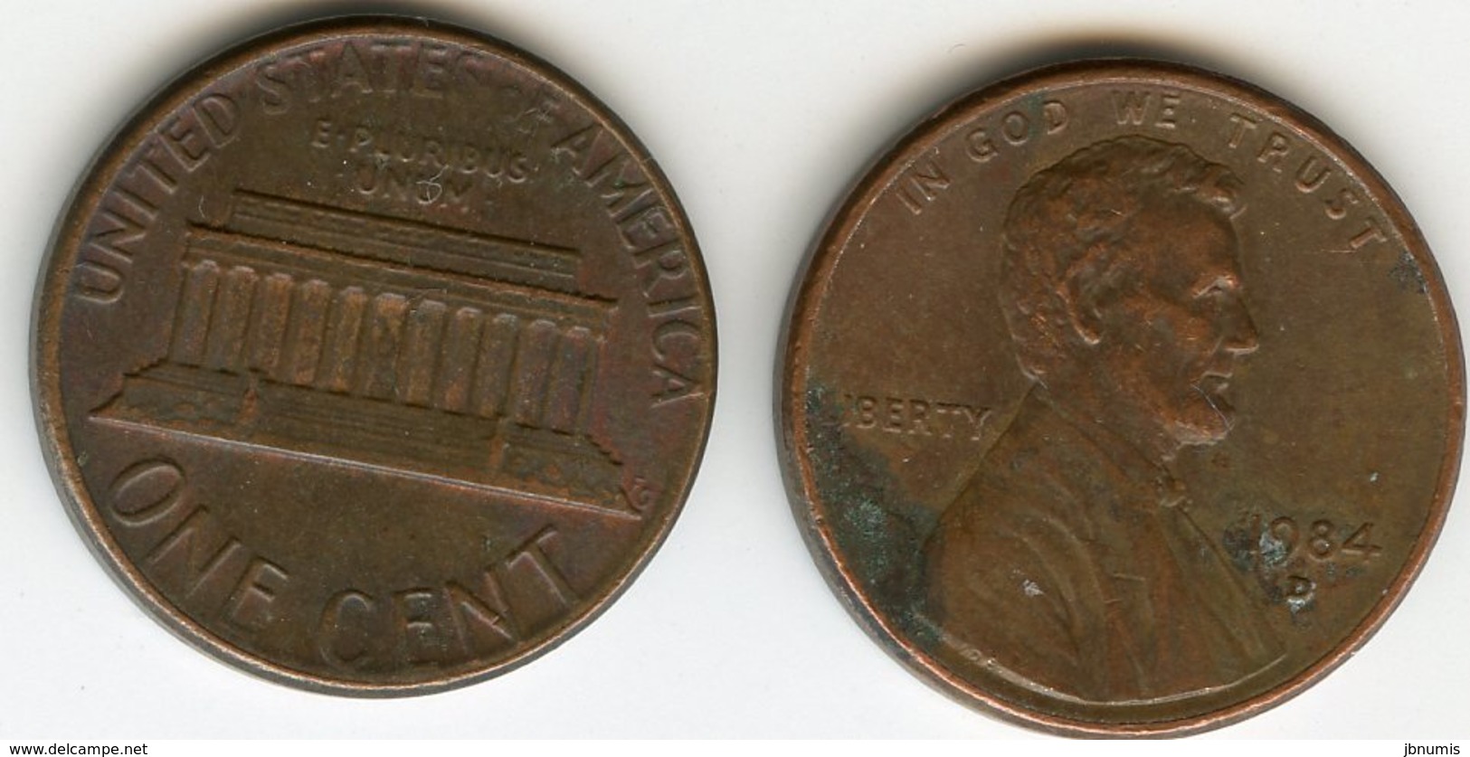 Etats-Unis USA 1 Cent 1984 D KM 201b - 1959-…: Lincoln, Memorial Reverse