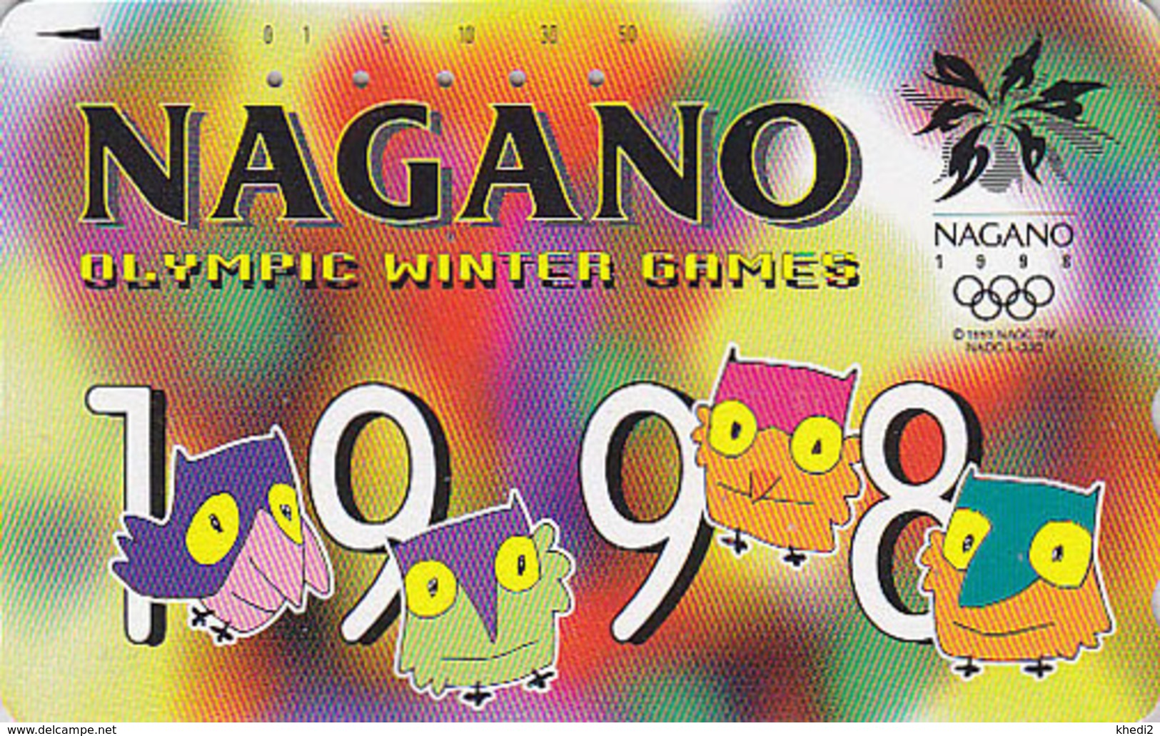 TC JAPON / 110-186810 - ANIMAL OISEAU HIBOU Jeux Olympiques NAGANO - OWL Bird OLYMPIC GAMES JAPAN Free PC 3922 - Jeux Olympiques