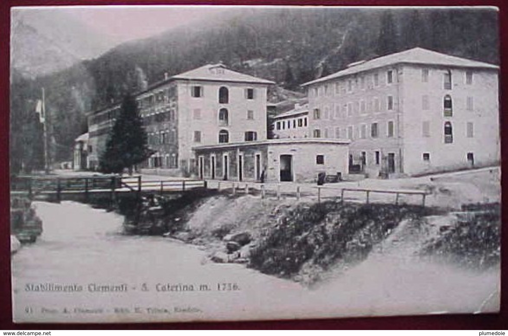 Cpa SANTA CATERINA VALFURVA - SONDRIO - STABILIMENTO CLEMENTI 1909 - Sondrio