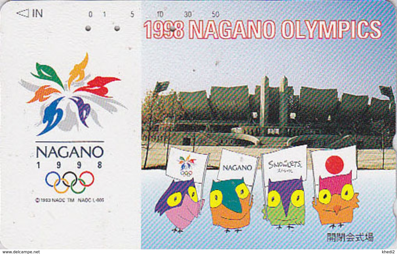 TC JAPON / 271-800027 - ANIMAL OISEAU HIBOU Jeux Olympiques NAGANO / Opening - OWL Bird OLYMPIC GAMES JAPAN Free PC 3929 - Giochi Olimpici