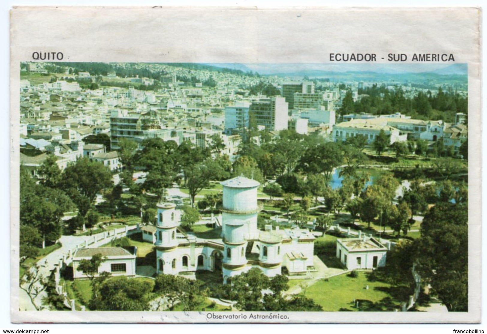 ECUADOR - SOUVENIR COVER TO ITALY 1977 / THEMATIC STAMPS-FLOWERS - Ecuador