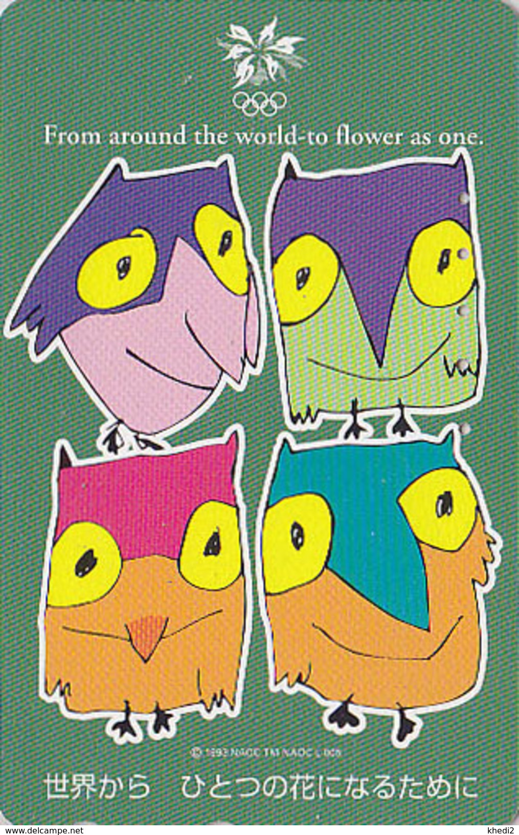 TC JAPON / 271-03249 - HIBOU Jeux Olympiques NAGANO - OWL Bird OLYMPIC GAMES JAPAN Free Phonecard - 3939 - Jeux Olympiques