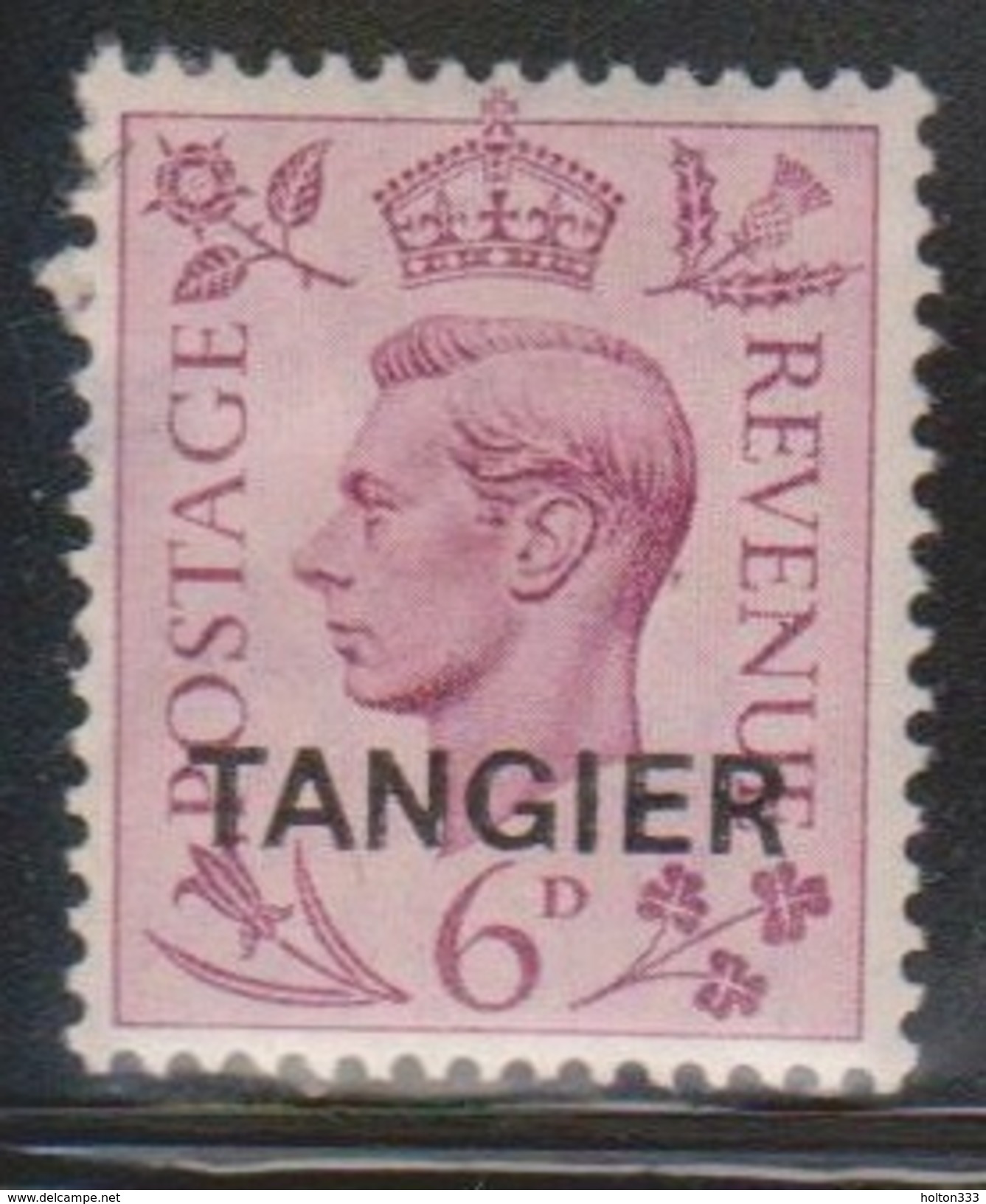 TANGIER - Scott # 536 Mint Hinged  - King George VI Overprinted Issue Paper Adhesion - Unused Stamps