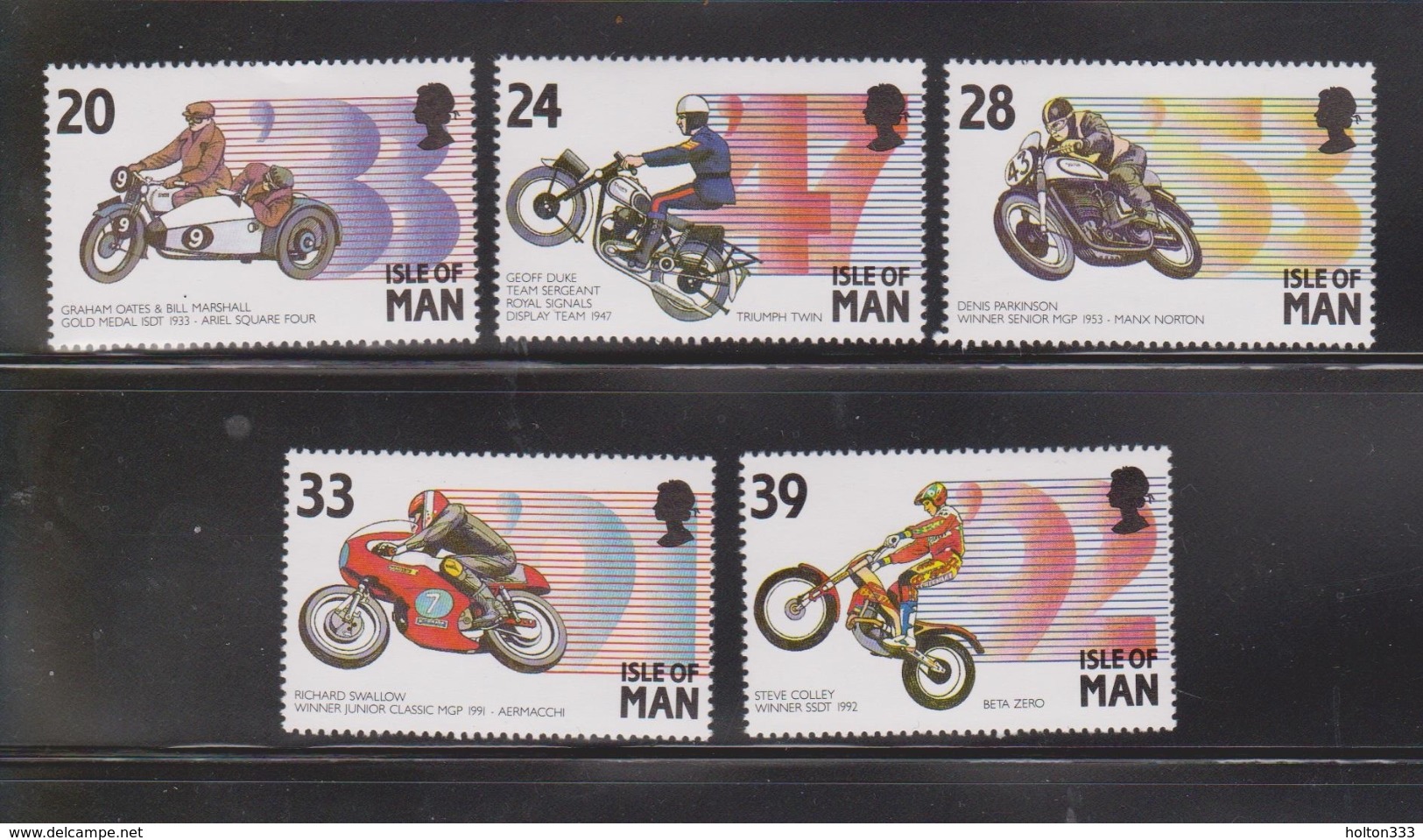 ISLE OF MAN - Scott # 562-6 Mint Never Hinged - QEII Motorcycles Issue - Isle Of Man