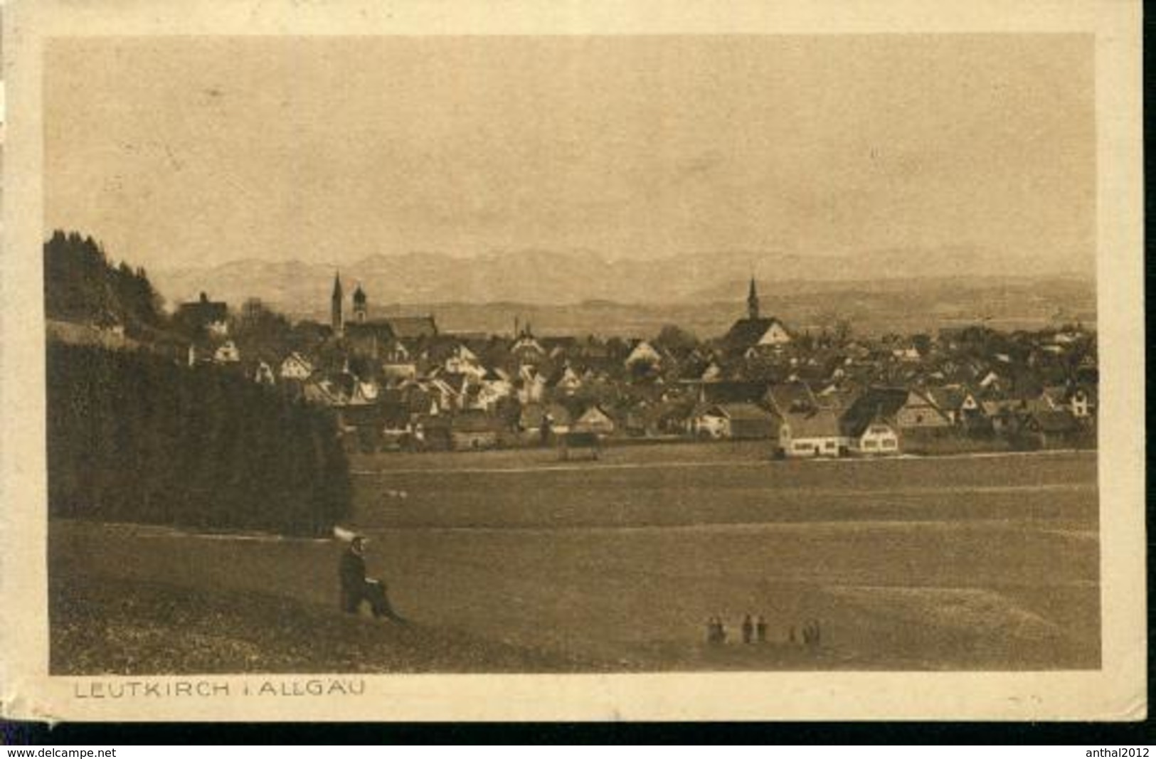 Rarität Leutkirch Allgäu Gesamtansicht Wohngebiet Sw 12.1.1920 Nach Stuttgart - Leutkirch I. Allg.