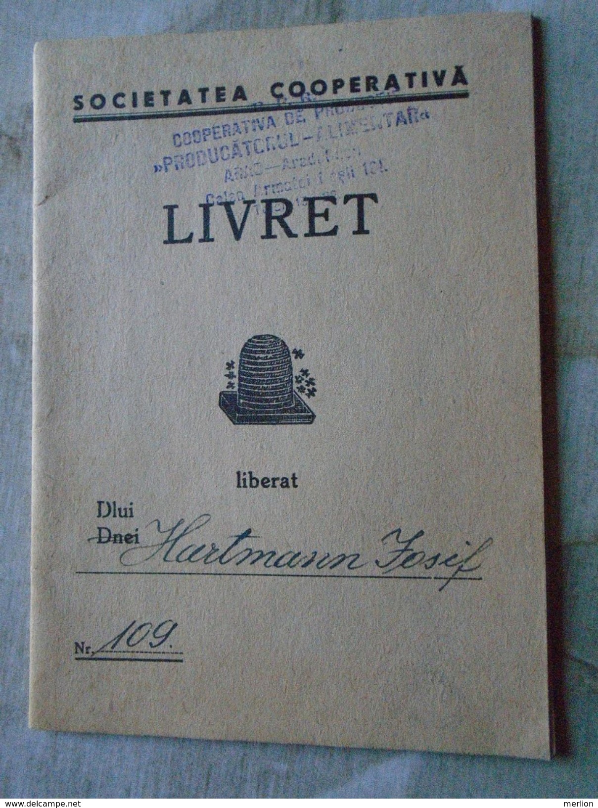 ZA18.6 Livret  Libret  Cheque Arad  Romania Hartmann Neuarad  Aradul Nou - 1947 - Cheques & Traverler's Cheques