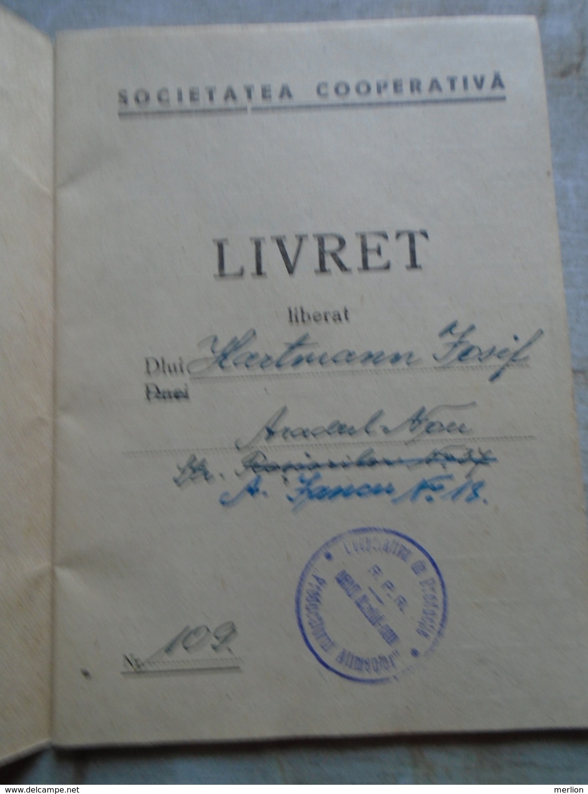 ZA18.6 Livret  Libret  Cheque Arad  Romania Hartmann Neuarad  Aradul Nou - 1947 - Cheques & Traveler's Cheques