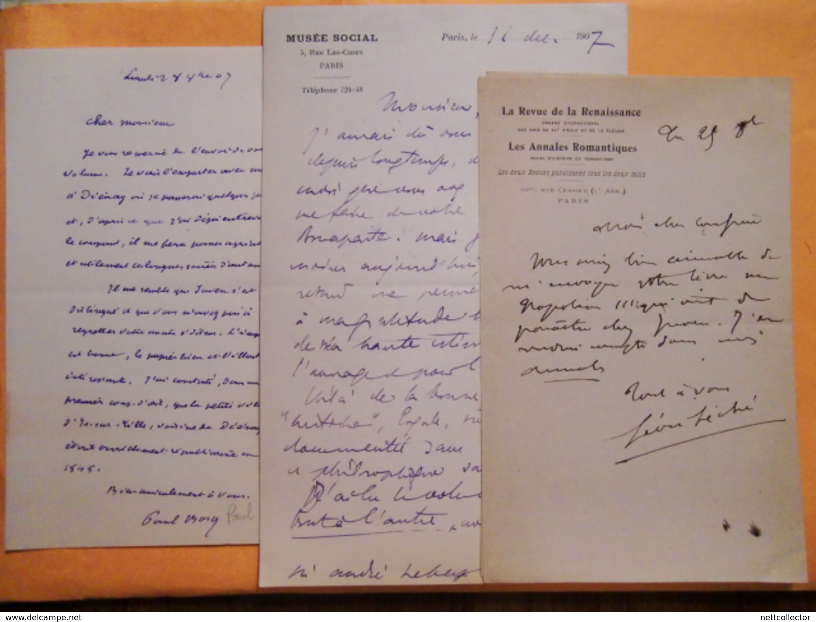 ARCHIVE IMPORTANTE ECRIVAIN ANDRE LEBAY 1877/1938  AUTOGRAPHES / MANUSCRIT ORIGINAL/ LETTRES/ ARTICLES RARE