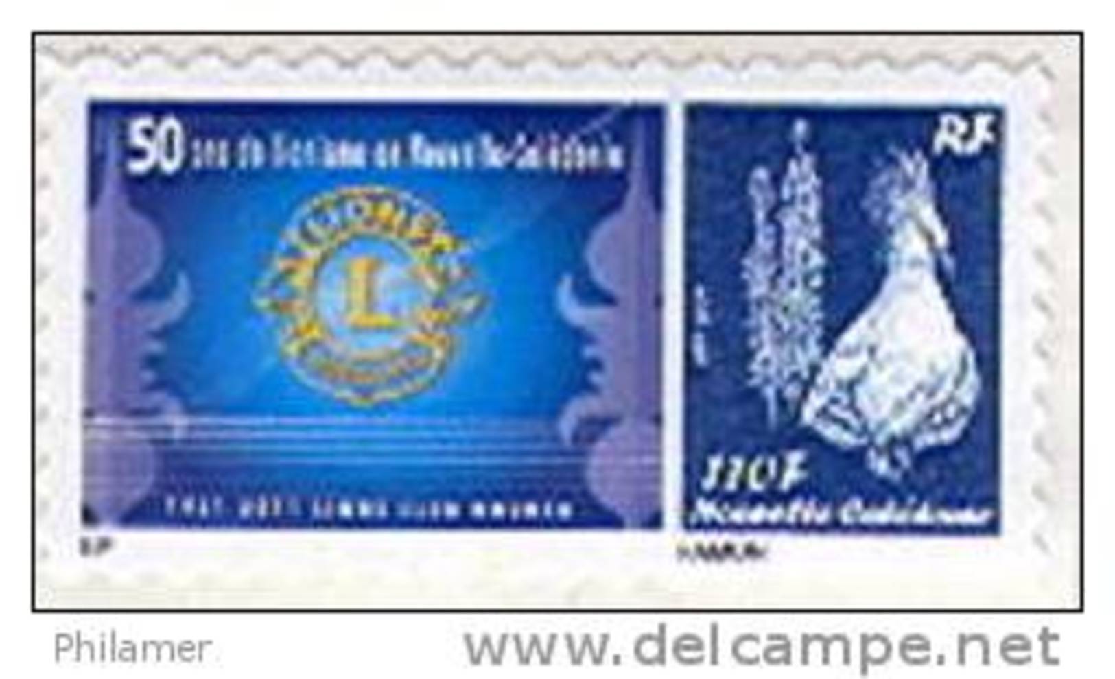 Nouvelle Caledonie Timbre Personnalise Prive 50 Anniversaire Clu Lion Lionisme Noumea 16/04/2011 Neuf Unc TBE - Other & Unclassified