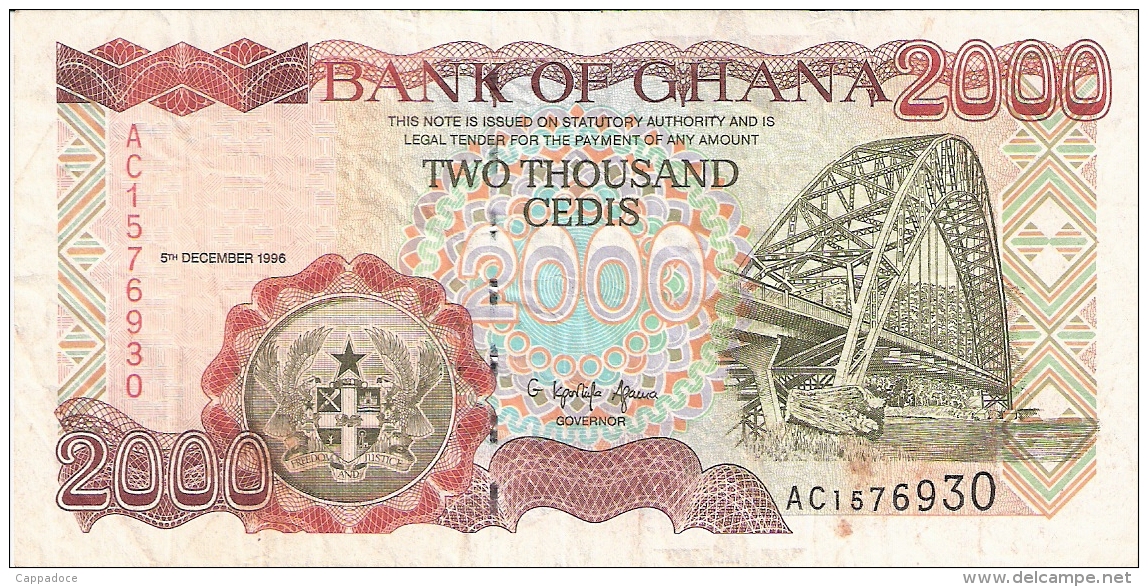 GHANA   2000 Cedis   5/12/1996   P. 33a - Ghana