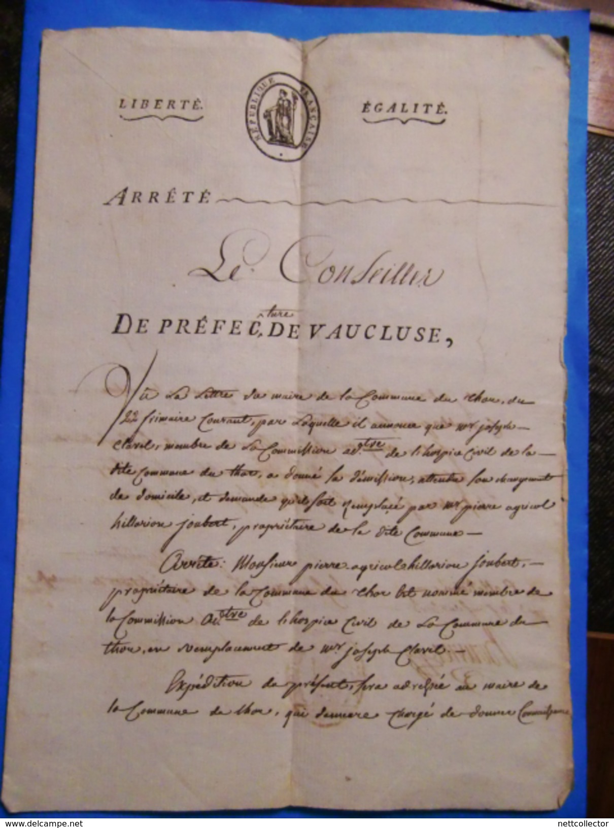 ARCHIVE IMPORTANTE HOPITAL DE THOR 1695/ANNEES 1800 NOMBREUX COURRIERS TRES INTERESSANTS