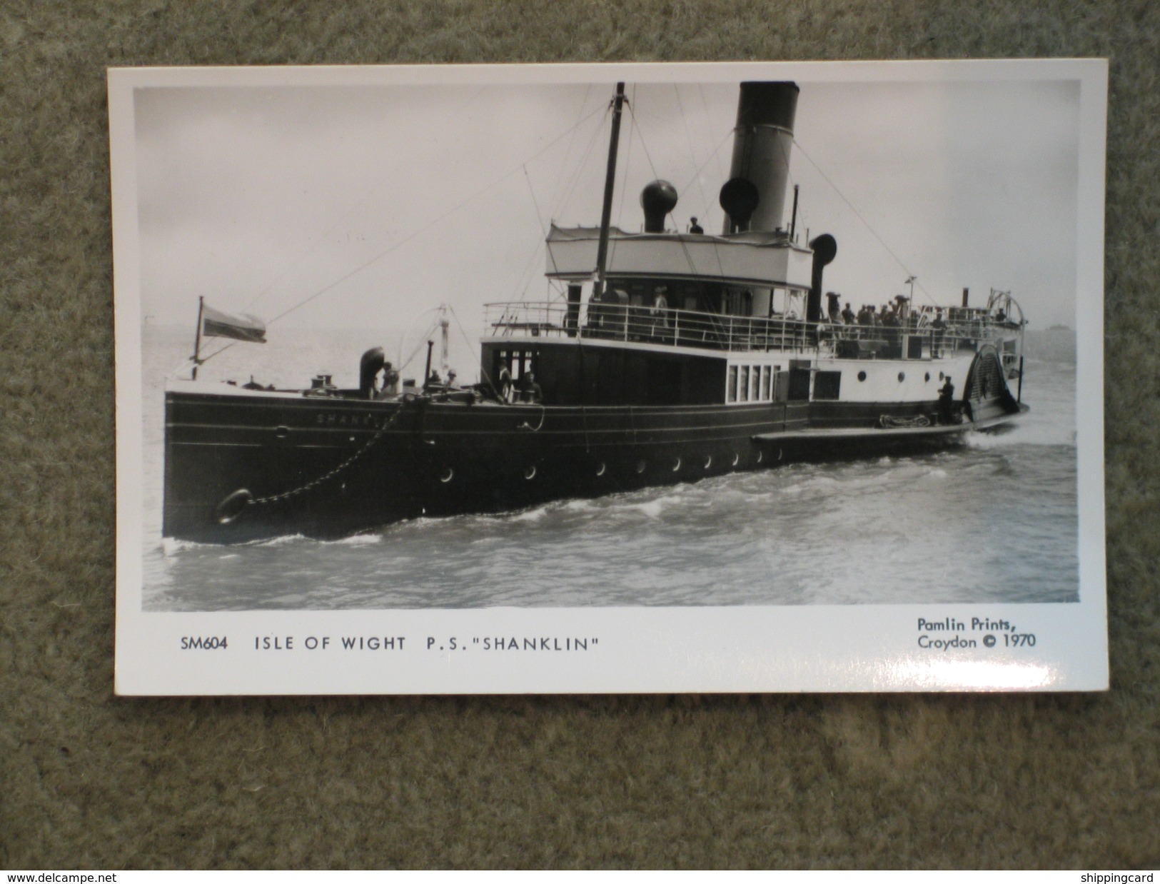 PADDLE STEAMER SHANKLIN, MODERN PAMLIN PRINT CARD - Ferries