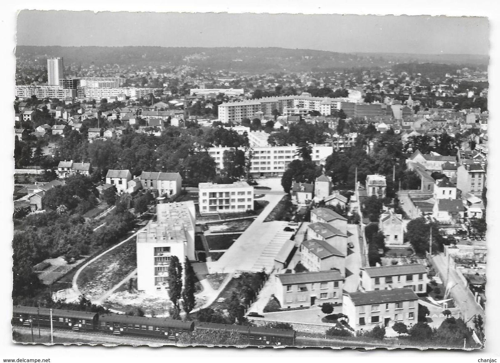 Cpsm: 95 ERMONT (ar. Pontoise) Vue Aérienne (Voie De Chemin De Fer, Train) N° 8 - Ermont-Eaubonne