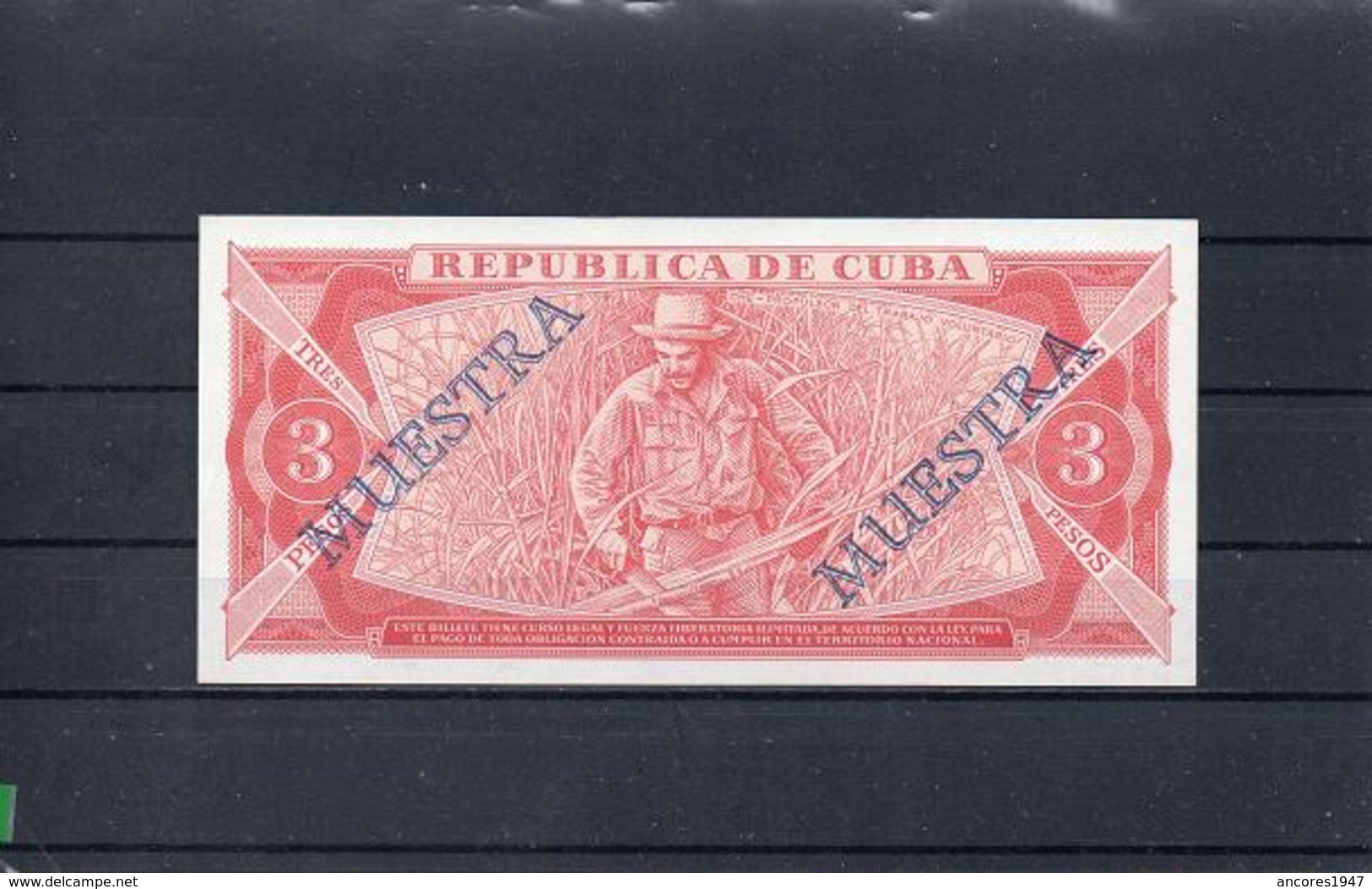 CUBA 1989, 3.PESOS, PK-107bs, SC-UNC, 2 ESCANER - Cuba