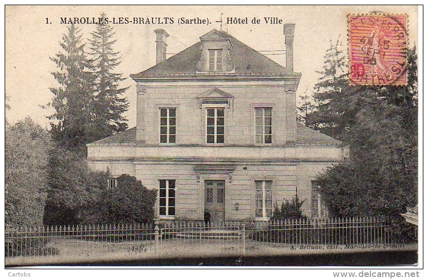 72 MAROLLES-LES-BRAULTS  Hôtel De Ville - Marolles-les-Braults