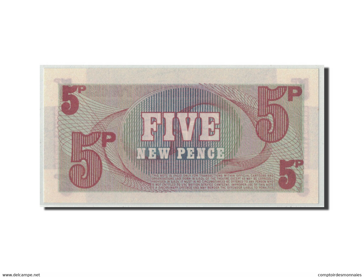 Billet, Grande-Bretagne, 5 New Pence, Undated (1972), KM:M47, NEUF - Forze Armate Britanniche & Docuementi Speciali