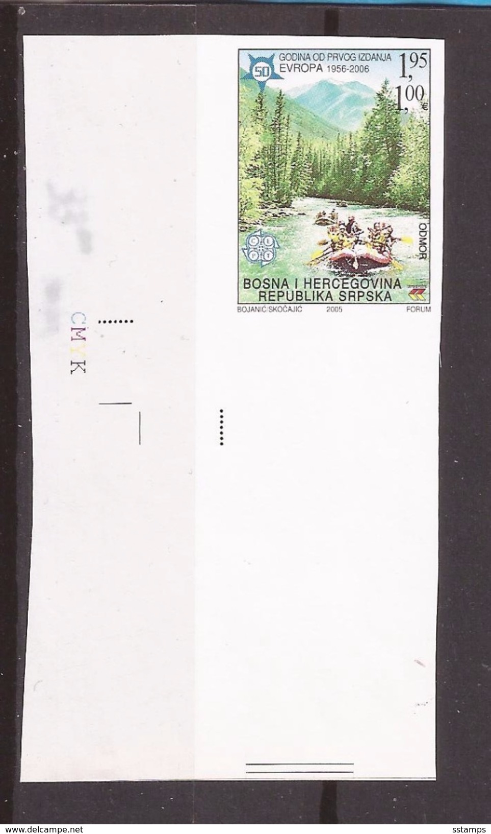 2005  340A EUROPA 5O JAHRE SPORT RAFTING DRINA NATURA  BOSNIA REPUBLIKA SRPSKA RRR IMPERFORATE MNH - Rafting