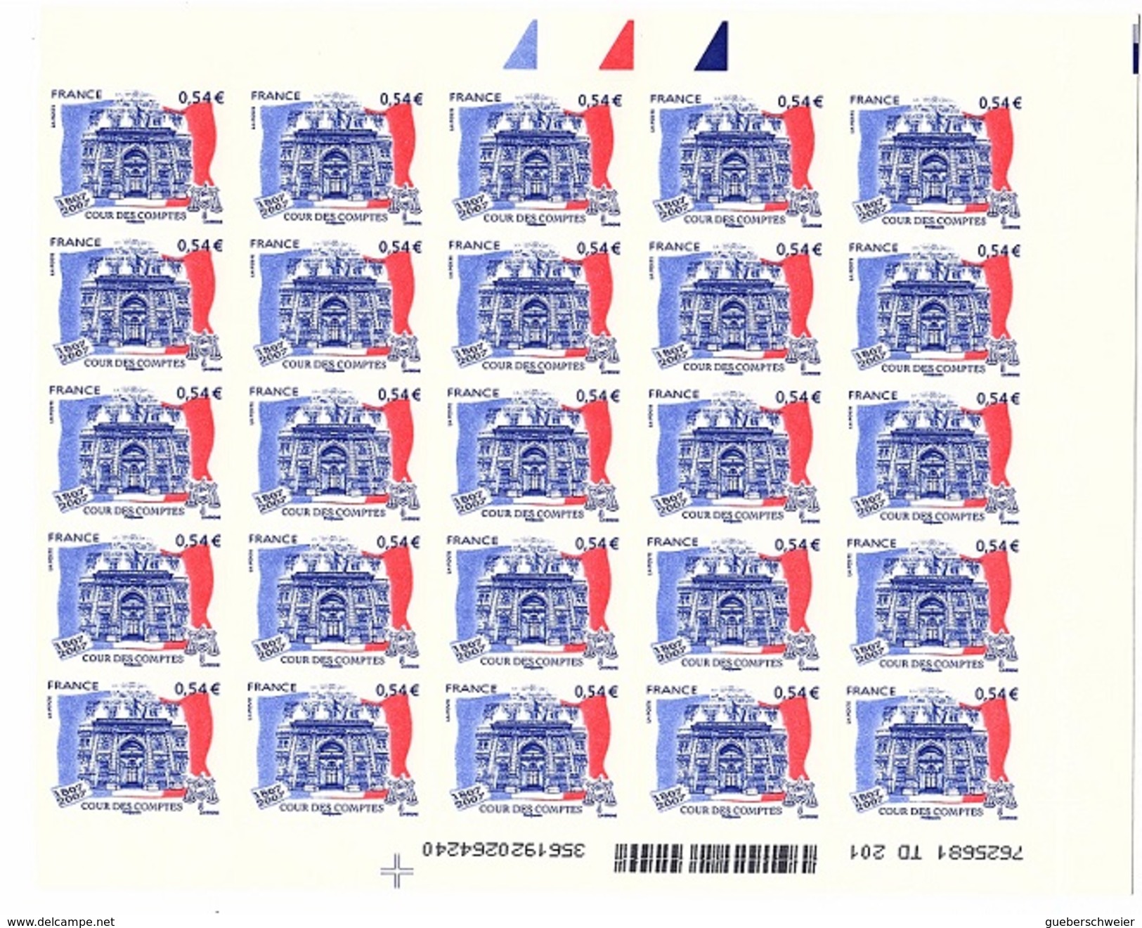 Feuillet De 25 Timbres Autoadhésifs N° 117 Neuf** Sous Faciale - Altri & Non Classificati