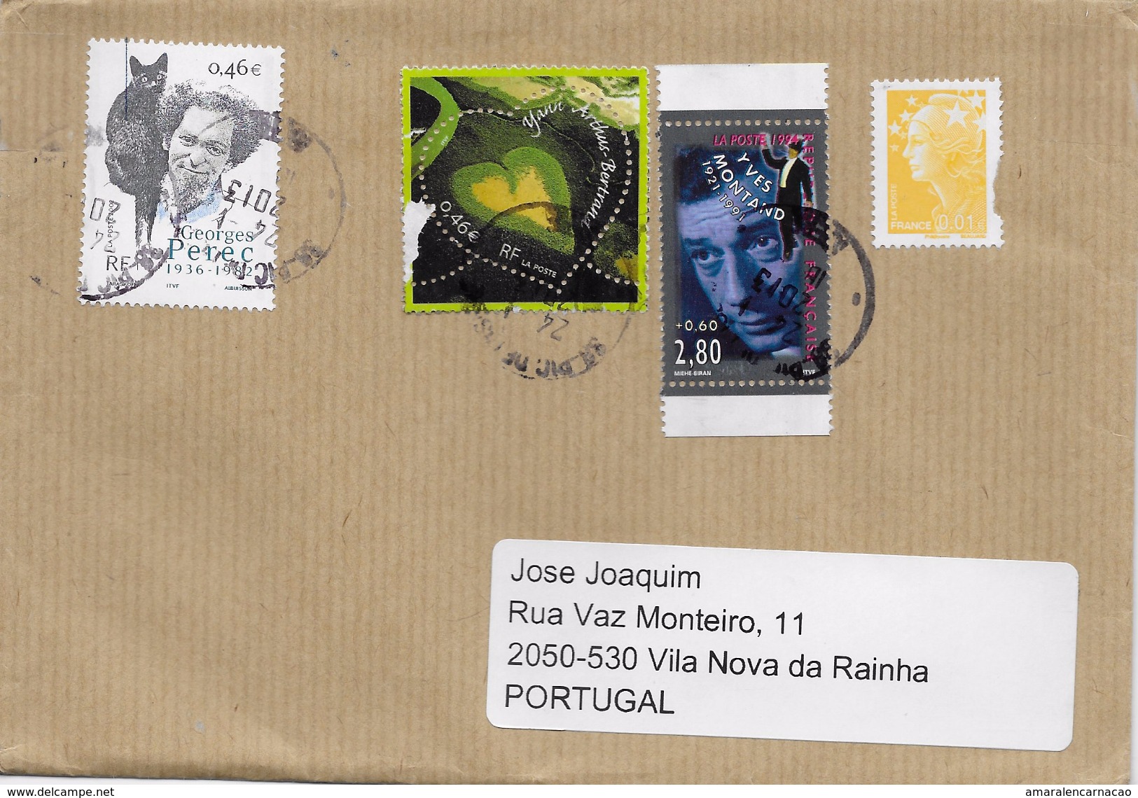 TIMBRES - STAMPS - MARCOPHILIE - LETTRE POUR PORTUGAL - FRANCE - TIMBRES DIVERS - Covers & Documents