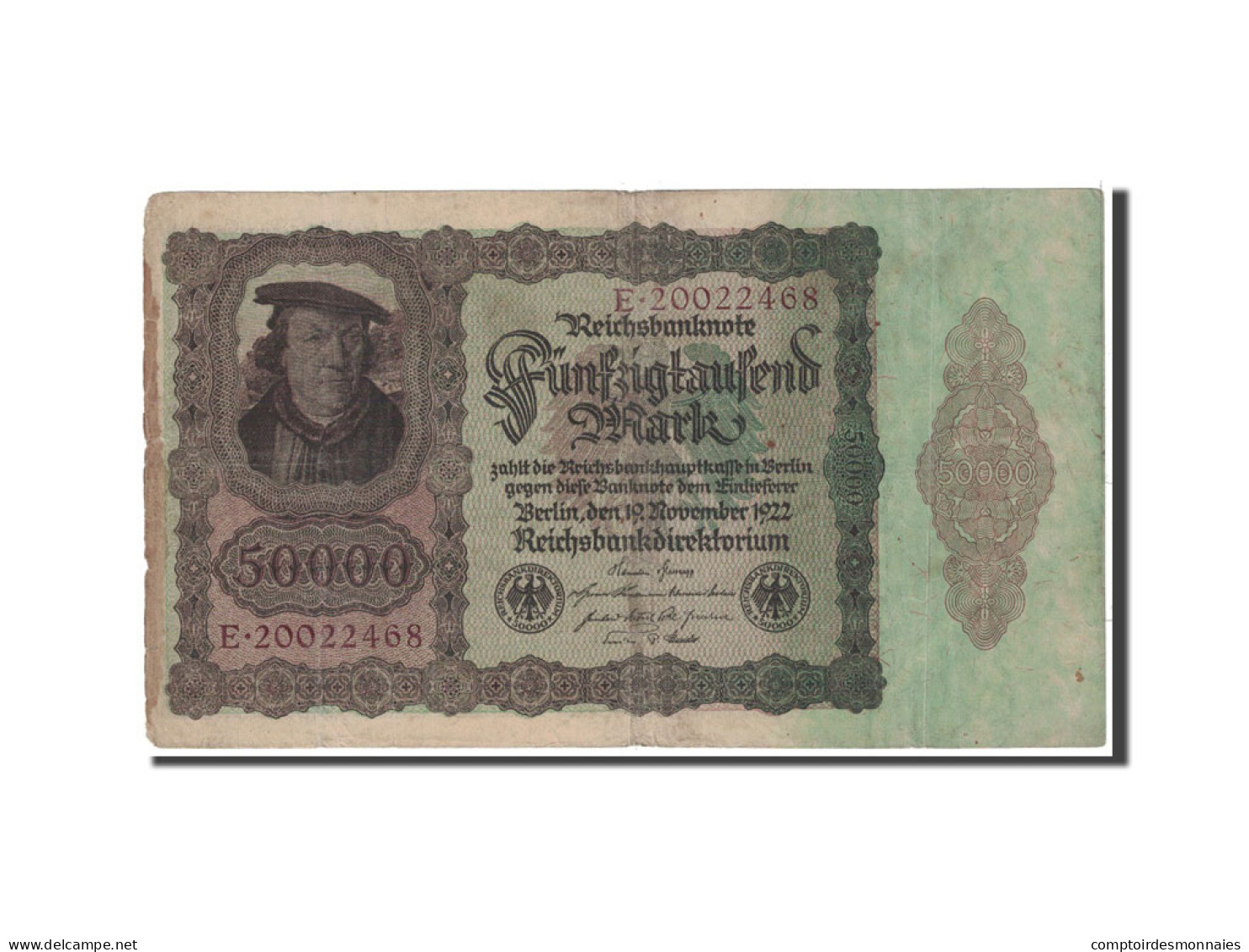 Billet, Allemagne, 50,000 Mark, 1922, Undated, KM:80, TB - 50.000 Mark