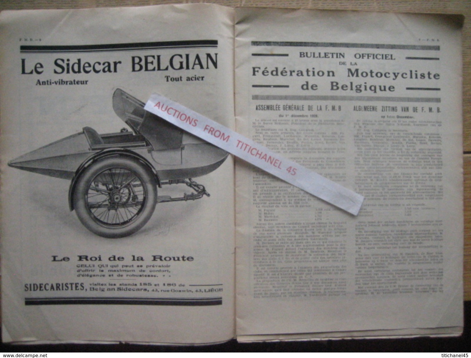 1929 Féd. Motocycliste Belge n°spécial salon : SAROLEA - F.N. - GILLET - B.S.A - ARIEL - BOVY - SILVER-ARROW - NORTON