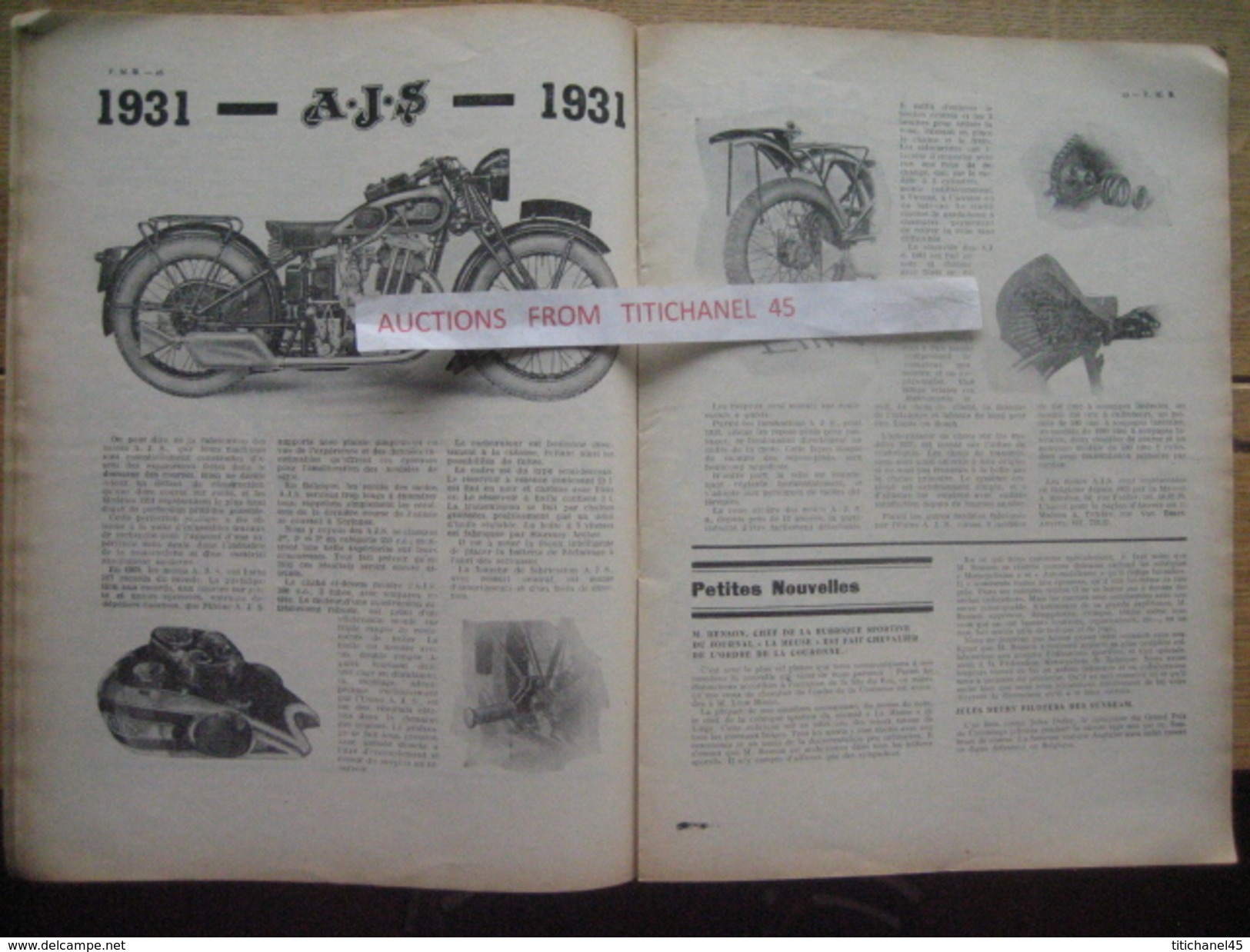 1930 Fé. Motocyliste Belge n° spécial salon : SAROLEA - GILLET - A.J.S. - ARIEL - READY - SUPER-EXCELSIOR - LADYLETTE