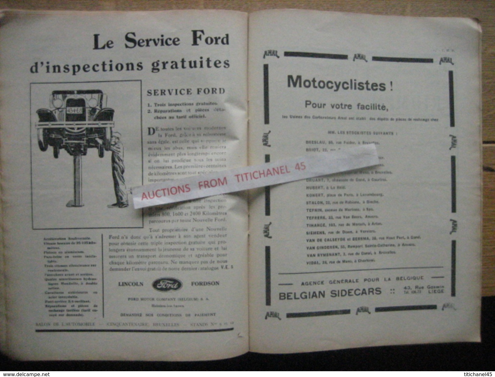 1930 Fé. Motocyliste Belge n° spécial salon : SAROLEA - GILLET - A.J.S. - ARIEL - READY - SUPER-EXCELSIOR - LADYLETTE