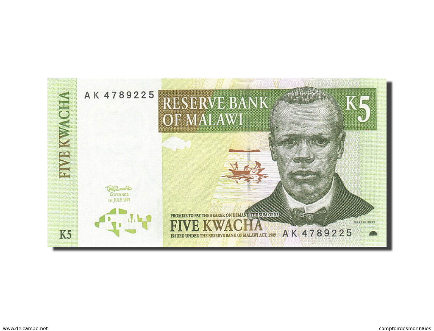 Billet, Malawi, 5 Kwacha, 1997, 1997-07-01, KM:36a, NEUF - Malawi