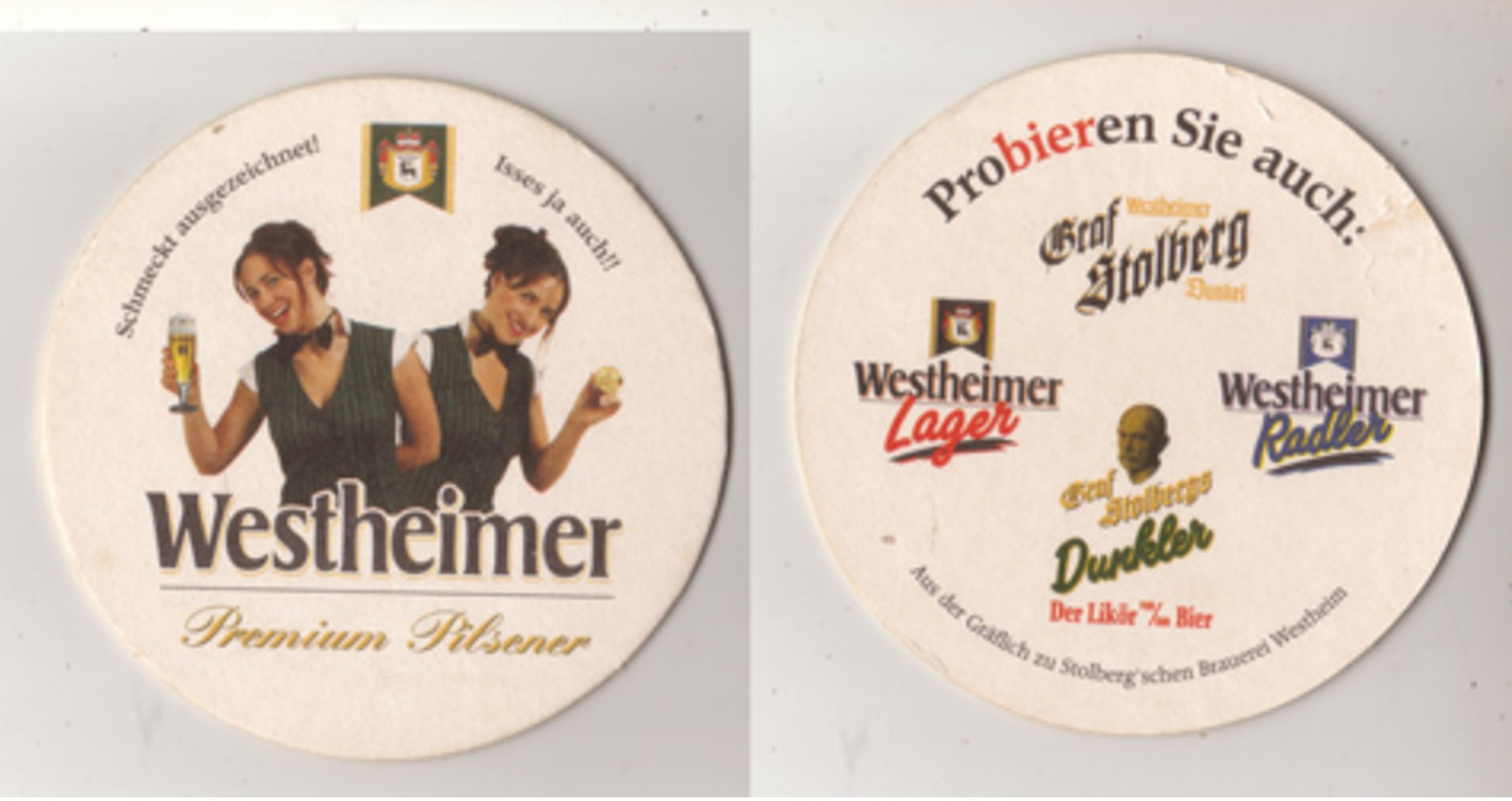 Westheimer Brauerei Marsberg , Premium Pilsener - Probieren Sie Auch - Bierdeckel