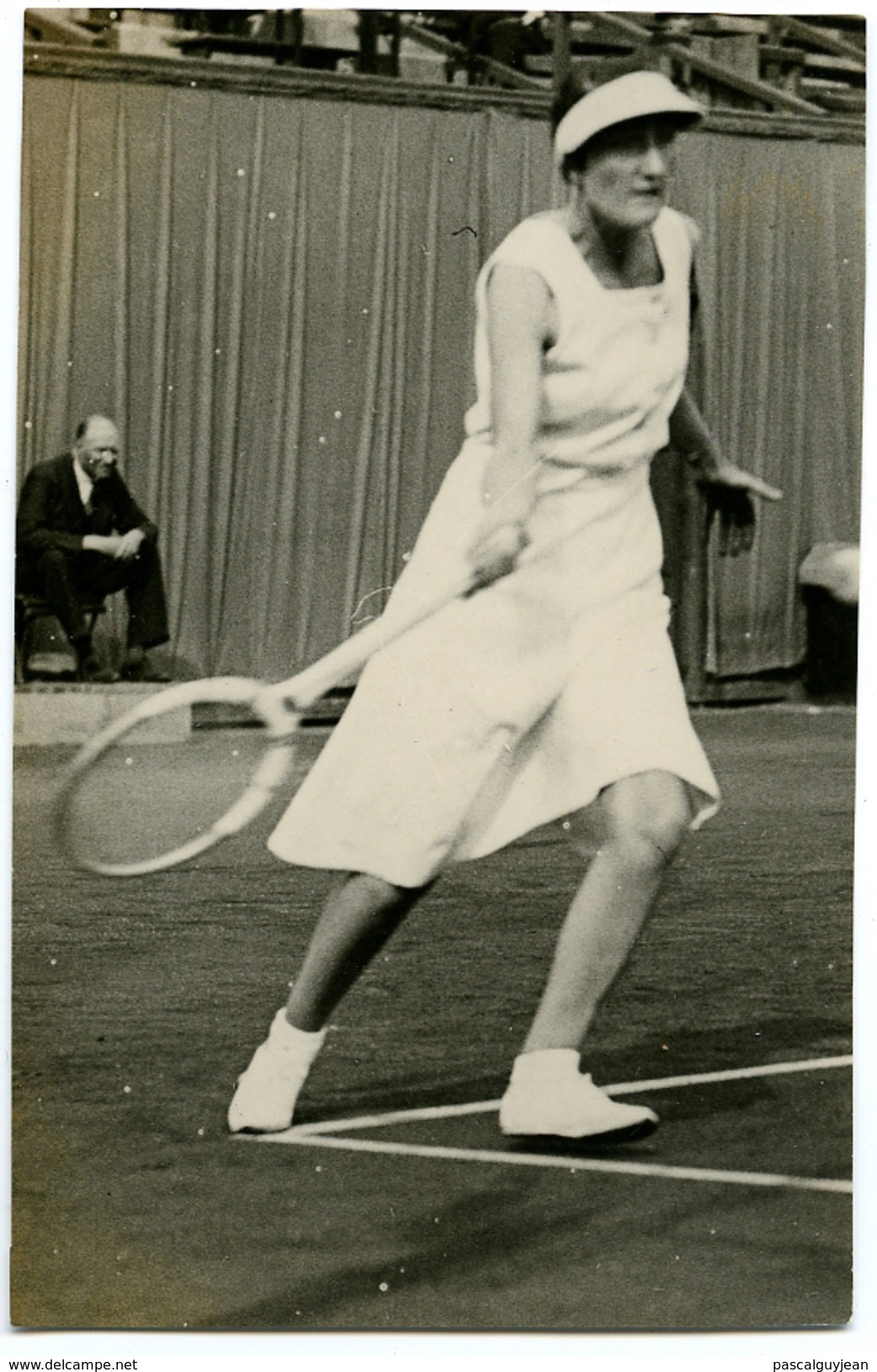 PHOTO ROLAND GARROS 1935 - MELLE BARBIER PENDANT LE MATCH CONTRE MELLE ORLANDINI-RADO - Sonstige & Ohne Zuordnung