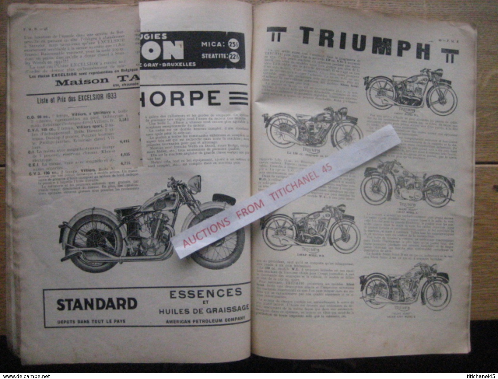 1932 Féd. Motocyliste Belge n°spécial salon :SAROLEA - GILLET - F.N. - BMW - B.S.A - SCOTT- NORTON - TRIUMPH - EXCELSIOR