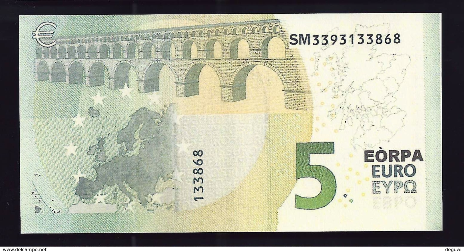 Test Note, Schottland  5 EURO, Testnote, Beids. Druck, RRRR, UNC, 120 X 62 Mm, Trial, Design-Studie - Sonstige & Ohne Zuordnung