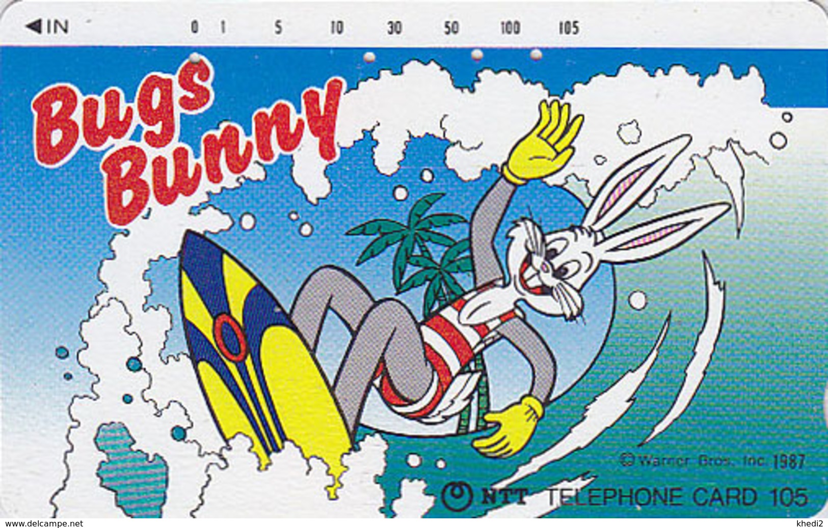 Télécarte Japon / NTT 230-093 - Comics Lapin BUGS BUNNY Surf - RABBIT Japan  Phonecard Telefonkarte - Comics