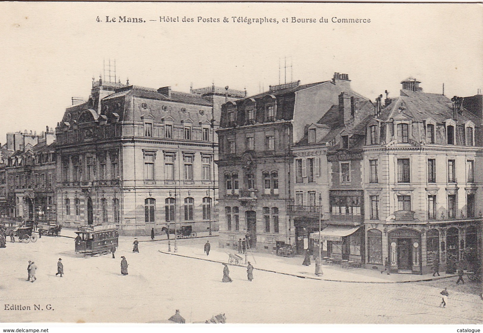 CPA 72 - LE MANS -  Hôtel Des Postes Et Télégraphes Et Bourse Du Commerce - Le Mans